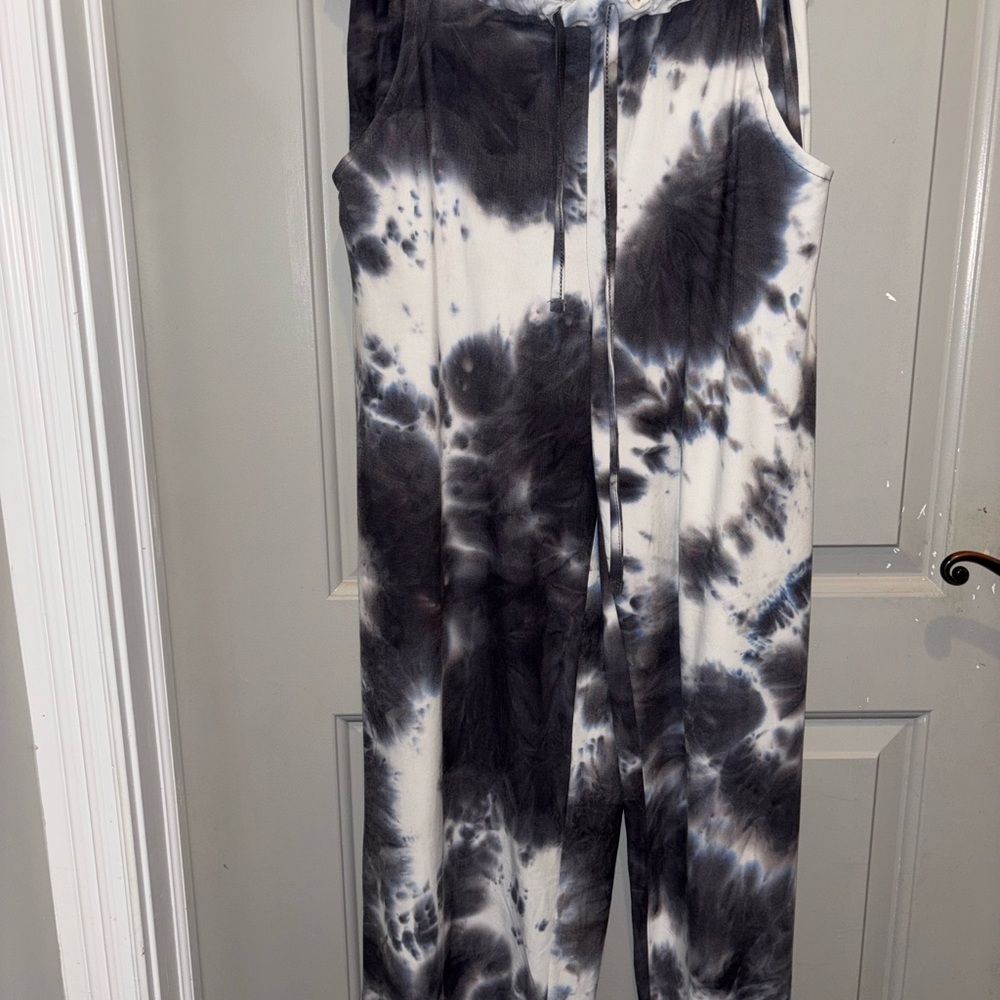 Derek heart Blue and White Tie-Dye pants